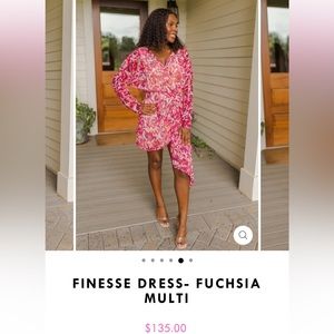 FINESSE DRESS- FUCHSIA size medium. NWT from the gatorbug boutique